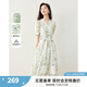 梵希蔓法式萊賽爾茶歇連衣裙女2025年夏季新款高級感碎花氣質(zhì)裙子 M6929 綠花色 L