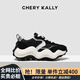 CHERY KALLY氣質(zhì)厚底老爹鞋2025新款春季百搭休閑鞋高級(jí)潮酷增高鞋女款 鵝絨墨 36