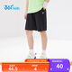 361°兒童短褲夏季男女童3-12歲透氣運動(dòng)褲梭織五分褲 黑 150