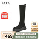 他她（TATA）冬商場(chǎng)同款休閑時(shí)裝長(zhǎng)靴女CAC02DG4 黑色 35