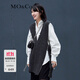 MO&Co.毛衣?tīng)€邊V領(lǐng)針織背心針織馬甲設計感小眾WOOLMARK摩安珂 深花灰色 XS