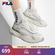 斐樂(lè )（FILA）官方男鞋PIONIERE摩登運動(dòng)鞋2025夏新款開(kāi)拓者復古跑鞋 雪白/淡灰黃-WB 39