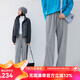 雲上生活「雪尼爾垂垂褲」松緊腰闊腿休閑褲女春秋季女裝K5433X 月光灰 M