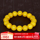 名珀世家蜜蠟手串男女老蜜蠟單圈圓珠雞油黃手鏈琥珀蜜蠟生日禮物13mm