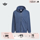 adidas陳冠希同款水洗系列運(yùn)動連帽夾克外套男新款阿迪達(dá)斯三葉草 制服藍(lán)     XL