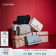 Calvin Klein【七夕禮物】單肩包荔枝紋包包金屬搭扣鏈條CK女包斜挎包DH2806 UB1-太空黑 OS