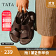 他她（TATA）2025夏商場(chǎng)同款時(shí)尚百搭厚底涼鞋男新款73X01BL5 啡色 40