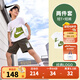 NIKE 耐克男童【短袖T恤+短褲2件套裝】2025夏季新款兒童短袖套裝 葡萄葉綠 130 /64 【建議身高116-122cm】