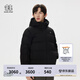 KOLON SPORT/可隆羽絨服 男子冬2L壓膠石墨烯里襯絎縫連帽鵝絨夾克 LHDJ4WTK25-BK 黑色 XL 180/100A