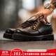 馬登德比鞋厚底增高鞋子男女休閑皮鞋真皮英倫風(fēng)大頭高幫百搭馬丁靴 磨砂黑 （正碼正拍&4cm增高/珠光感/時(shí)尚） 42 男碼