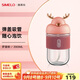 SIMELO施美樂(lè )手持咖啡杯女玻璃杯高顏值吸管直飲辦公室冷泡杯子 羅曼粉390ML(彈蓋直飲)
