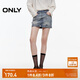 ONLY2025秋季新款復古做舊水洗牛仔裙短裙半身裙女|125137009 J3A 復古牛仔210洗水 M