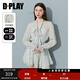 DPLAY【度假系列】2025年秋季新款藍色連衣裙女沙灘裙子長(cháng)袖短裙 莫奈藍調花海 XL