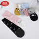 LangSha浪莎襪子女士中筒純棉透氣可愛(ài)卡通貓狗日系春秋冬季四季厚款棉襪 【PE035J貓爪】 【多色混搭】 6雙 均碼 【22-24CM*適合36-39碼】