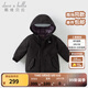戴維貝拉（DAVE＆BELLA）女童羽絨服男童90絨保暖羽絨衣兒童冬裝幼兒新年寶寶冬季外出服 科技黑DB16448-A 120 cm（建議身高110-120cm）