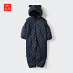 優(yōu)衣庫嬰幼兒寶寶PUFFTECH空氣棉服可機洗爬爬服長(cháng)袖連體衣478818 69 藏青色 80cm