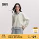 森馬（Semir）森柔棉|商場(chǎng)同款衛衣女假兩件條紋春季2025新款翻領(lǐng)開(kāi)叉衣服 淺花灰00224 M 160/84A