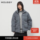 moussy 新品日系簡(jiǎn)約風(fēng)立領(lǐng)LOGO鴨絨羽絨服028HAZ30-0301 160灰色 均碼 00020/F