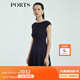 PORTS寶姿商場同款新品女裝氣質(zhì)純色修身短袖連衣裙LL8N021RWE005 丈青 M (6)