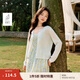 茵曼（INMAN）薄款微透彩絲針織衫2025夏季女裝新款簡(jiǎn)約顯瘦長(cháng)袖開(kāi)衫上衣 白色 M