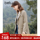 百圖betu女裝春季新款西裝氣質(zhì)小西服外套學(xué)院風(fēng)通勤西服2401T37 卡其色 L