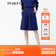PORTS寶姿 秋季新品女裝簡(jiǎn)約A廓形闊腿七分褲SB9P015BZF010 深藍 S (4)