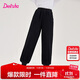 笛莎（DEESHA）童裝女童加絨褲子2025秋冬款女孩保暖甜美基礎百搭休閑束腳褲
