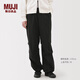無(wú)印良品（MUJI）女式 工裝 寬版褲 傘兵褲長(cháng)褲子女款25年秋季 女裝 BE1Z4A5A 黑色 M (160/66A)