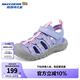 Skechers斯凱奇涼鞋男女童鏤空撞色包頭鞋夏季大童沙灘鞋407030L/303353L 女童/紫色/粉紅色/LVLP 33.5