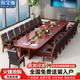 海艾珈會(huì )議桌長(cháng)方形油漆大型長(cháng)條桌子會(huì )議室桌椅簡(jiǎn)約辦公桌 搭配大班椅