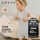 嫚熙（EMXEE）嬰兒短袖夏季薄款親膚透氣和尚服百天新生兒連體衣棉莫提花 米色拍【不含頭飾】 73cm