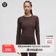 lululemon丨All It Takes 女士運動(dòng)長(cháng)袖T恤*羅紋 Nulu? LW3GEZS 濃縮咖啡色 XS /4