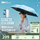 蕉下（beneunder）晴雨兩用傘防紫外線遮陽傘男女士拒水雨傘三折黑膠隨行傘DT396 【一甩即干】雨過青