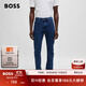 BOSS博斯男士秋季深藍色舒適彈力修身牛仔褲 414-深藍色 M (3132)