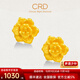 CRD克徠帝黃金耳釘牡丹花足金耳飾女花開(kāi)富貴足金999實(shí)心節日禮物 4.6g