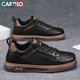 卡帝樂(lè )鱷魚(yú)（CARTELO）男鞋春季潮流高端休閑鞋子男英倫皮鞋男士軟底板鞋男 黑色 39碼
