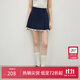 范思藍(lán)恩學(xué)院風(fēng)A字百褶高腰半裙女2025春季新款蕾絲花邊短裙1203 藏青色 M