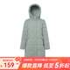 千仞崗冬季大牌羽絨服長(cháng)款連帽外套女士百搭休閑直筒顯瘦冬裝保暖防寒服 抹茶綠 M (165)
