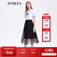 PORTS寶姿商場(chǎng)同款春夏新款女裝半身長(zhǎng)裙LM8S068MLN006 黑色 M (6)
