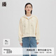 播連帽拉鏈衛衣女秋冬新款韓版慵懶短款套頭上衣DDQ4VD5453 O20香檳色 M