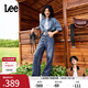Lee【張凌赫代言】涼涼褲25新品429中腰直腳天絲中藍色女牛仔褲潮 中藍色 27