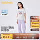 巴拉巴拉童裝兒童短袖套裝女童2025夏裝兩件套速干長(cháng)褲學(xué)院風(fēng)208225119009