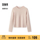 森馬（Semir）森柔毛衫|商場(chǎng)同款毛衣女圓領(lǐng)純色2024冬季絞花上衣101724107014