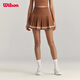 威爾勝（Wilson）官方女士MIDTOWN蜜糖帶底褲球袋一體織網(wǎng)球運動(dòng)半身裙 咖啡色 WW00160431DKL XS /160/62A