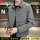 NASAOVER高端品牌輕奢侈夾克外套男2025秋季新款時(shí)尚翻領(lǐng)上衣休閑男裝衣服 高檔灰色【急速發(fā)貨】 2XL 建議145-160斤