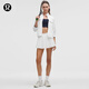 lululemon丨Varsity 女士風(fēng)琴褶高腰網(wǎng)球裙速干芯吸 LW8AKVS 白色 S /6