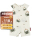 Milkbarn嬰兒背心連體衣服寶寶夏季哈衣嬰幼兒純棉爬服 白沙蟹蟹 80cm (12-18m)