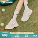 FILA  FUSION斐樂(lè )女鞋七夕送硬糖鞋時(shí)尚百搭老爹鞋舒適跑步運動(dòng)休閑鞋 棉花糖/銀-MM 37.5