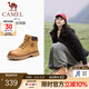 駱駝（CAMEL）【王俊凱同款】馬丁靴男秋冬2025新款大黃靴女戶外工裝靴登山鞋子 GF122W7790 黃金（女款） 36