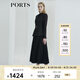 PORTS寶姿秋冬新品女裝長袖小西裝LL9N045LCF055 黑色格子 M (6)